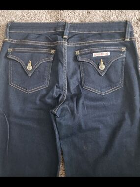 Hudson Dark Blue Denim Flare Classic Back Pocket Detail